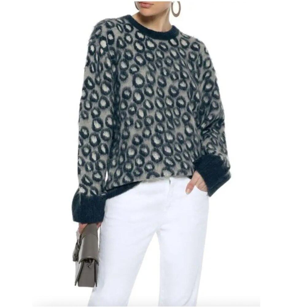 Current/Elliott The Cali Oversized Leopard Print Sweater